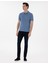 Erkek Mavi Slim Fit Kıvrılmaz Polo Yaka Basic Tişört 50302561-VR036 4