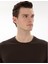 Erkek Kahverengi Slim Fit Merserize Basic Tişört 50302560-VR029 2