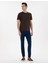 Erkek Kahverengi Slim Fit Merserize Basic Tişört 50302560-VR029 4