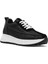 Kadın Siyah Bağcıklı Kalın Tabanlı Süet Deri Sneaker 3