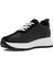 Kadın Siyah Bağcıklı Kalın Tabanlı Süet Deri Sneaker 4