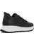 Kadın Siyah Bağcıklı Kalın Tabanlı Süet Deri Sneaker 5