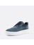 Erkek Mavi Bağcıklı Kalın Tabanlı Süet Deri Sneaker 3