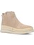 Kadın Bej Fermuarlı Dolgu Topuklu Süet Deri Bot 3