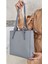 Justpolo Kadın Gri Büyük Boy Omuz Çantası Tote Bag 1