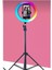Gimbal Rgb Ring Light Youtuber Tiktok Çekim Telefon Tutucu Renkli Makyaj Işığı 10 Inç +2. mt Tripod 3