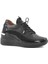 Kadın Siyah Dolgu Topuklu Rugan Deri Sneaker 3