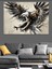 Uçan Yırtıcı Kuş Dekoratif Kanvas - Mdf Ahşap Tablo 4