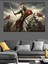Türk Savaşçı Atlı Dekoratif Kanvas - Mdf Ahşap Tablo 3