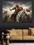 Türk Savaşçı Atlı Dekoratif Kanvas - Mdf Ahşap Tablo 4
