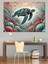 Deniz Kaplumbağası Dünyası Dekoratif Kanvas - Mdf Ahşap Tablo 4
