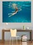 Denizde Yüzme Keyfi Dekoratif Kanvas - Mdf Ahşap Tablo 3