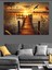 Altın Saat Günbatımı Dekoratif Kanvas - Mdf Ahşap Tablo 2