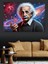 Einstein ve Atom Çizimi Dekoratif Kanvas - Mdf Ahşap Tablo 1