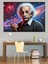 Einstein ve Atom Çizimi Dekoratif Kanvas - Mdf Ahşap Tablo 4