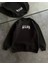 Üç Iplik Bisiklet Yaka Baskılı Sweatshirt 1