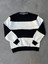 Parçalı Bisiklet Yaka Baskılı Sweatshirt 1