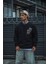 Uzun Kol Bisiklet Yaka Baskılı Sweatshirt 2