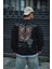 Uzun Kol Bisiklet Yaka Baskılı Sweatshirt 3
