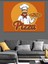 Pizza Şefi Çizimi Dekoratif Kanvas - Mdf Ahşap Tablo 2
