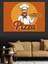 Pizza Şefi Çizimi Dekoratif Kanvas - Mdf Ahşap Tablo 3
