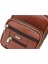 El ve omuz askılı, şık orta boy erkek çanta, kahverengi, suni deri, modern tasarım 4