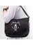 Unisex Siyah Skull Baskılı Postacı Çantası, Şık ve Pratik Tekstil Tasarımı 1