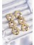 Pirinç Gold Renk Oval Ayna Model Sallantılı Küpe 1