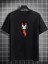 Bisiklet Yaka Baskılı Oversize Tshirt 1