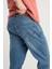 %100 Pamuk Frank Relaxed Fit Geniş Kesim Indigo Jean Denim Pantolon 5