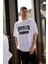 Unisex Bisiklet Yaka Baskılı Oversize Tshirt 2
