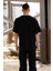 Unisex Bisiklet Yaka Baskılı Oversize Tshirt 2