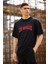 Unisex Bisiklet Yaka Baskılı Oversize Tshirt 3