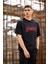 Unisex Bisiklet Yaka Baskılı Oversize Tshirt 4