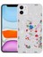 Apple iPhone 11 Uyumlu Desenli Sert Silikon Mumila Kapak-White Rabbit 1