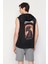 Kapşonlu Kolsuz Baskılı Oversize Tshirt 2
