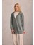 Yeşil Oversize Kapüşonlu Hırka 1