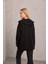 Siyah Oversize Kapüşonlu Hırka 3