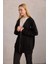 Siyah Oversize Kapüşonlu Hırka 4