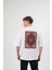 Unisex Bisiklet Yaka Baskılı Oversize Tshirt 2