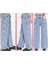 Kız Çocuk Denim Geniş Bol Paça Kot Jean Pantolon 2