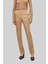 Kadın Regular Fit Yüksek Bel Slim Paça Pantolon Bej 1