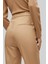 Kadın Regular Fit Yüksek Bel Slim Paça Pantolon Bej 2