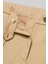 Kadın Regular Fit Yüksek Bel Slim Paça Pantolon Bej 4