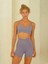 Paria Çapraz Detay Spor Lila Crop 1