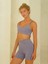Paria Çapraz Detay Spor Lila Crop 2