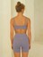 Paria Çapraz Detay Spor Lila Crop 3
