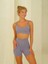 Paria Çapraz Detay Spor Lila Crop 4