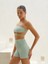 Dhyana Büzgü Detay Kısa Mint Şort 1