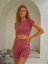 Mai Rufus Kiremit Kısa Kollu Crop Top 1